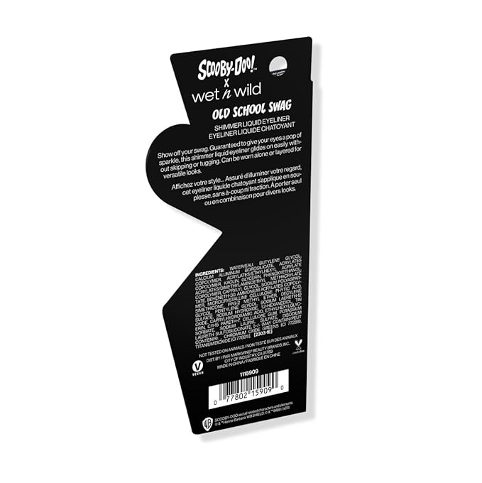 wet n wild Scooby Doo Old School Swag Shimmer Liquid Eyeliner – Glitter-Infused Formula for Bold Eye Looks, Easy Glide Precision Tip, Cruelty-Free & Vegan - Zoinks