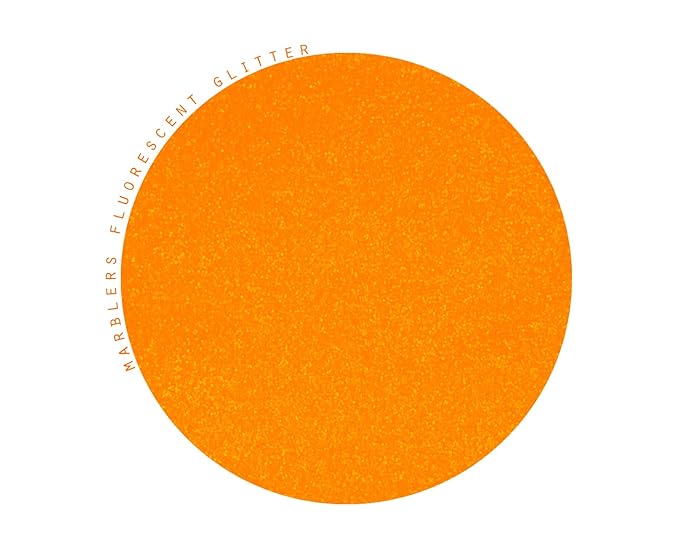 MARBLERS Neon Face & Body Glitter [Fluorescent Orange] 0.18oz (5g) | Fine | Non-Toxic | Vegan | Cruelty-Free | Ethically Sourced | Festival Makeup | Eye, Hair, Nail, Eyeshadow | Cosmetic Grade