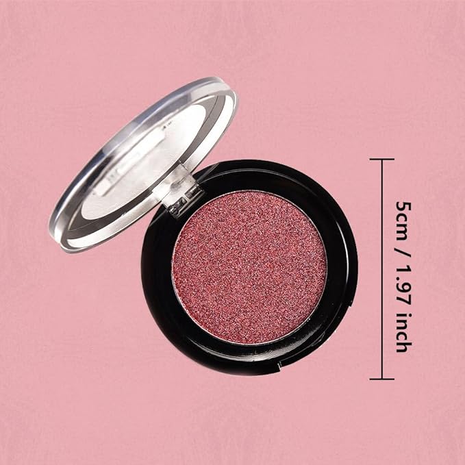 Monochrome Cream Glittle Eyeshadow Palette Makeup, High Pigment Natural Sombras Crema Para Ojos, Wine Red Shimmer Single Shimmer Eye Shadow for Older Women, Talc, Paraben & Cruelty Free