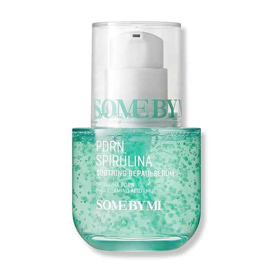 SOME BY MI PDRN Spirulina Soothing Repair Serum – 1.69oz, 50ml – Korean Vegan PDRN Serum for Face – Calms Redness, Firms & Hydrates Skin with Spirulina, Peptides & Marine Mucin – Korean Skin Care