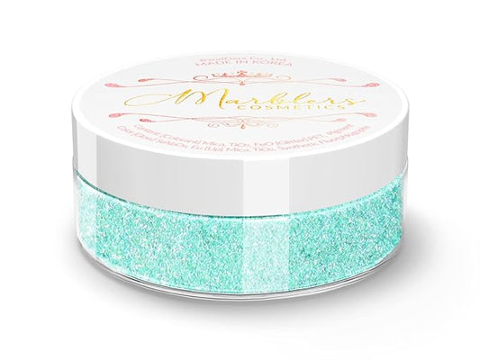 MARBLERS Chunky Natural Mica Powder [Tiffany Pearl] 0.11oz (3g) | Highly Pigmented | Non-Toxic, Vegan, Cruelty-Free | Eyeshadow, Body Butter, Nail Polish, Nail Art | Party, Body, Face Makeup