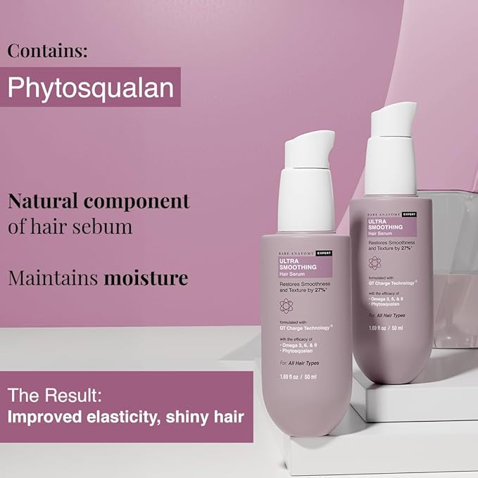 Bare Anatomy Ultra Smoothing Hair Serum Powered By Carbohydrate Complex & Niacinamide | Serum for Smooth & Shiny Hair | For Dry & Frizzy Hair | Women & Men | 100 ml