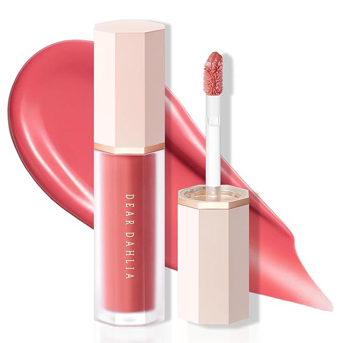 DEARDAHLIA Petal Drop Blush (Wavy) - Vegan Liquid Blush with Soft, Watercolor-like Finish. Sheer to Buildable Color for a Dewy, Natural Flush. Long-Wear Comfort. Korean Makeup for Cheeks. 0.14 oz