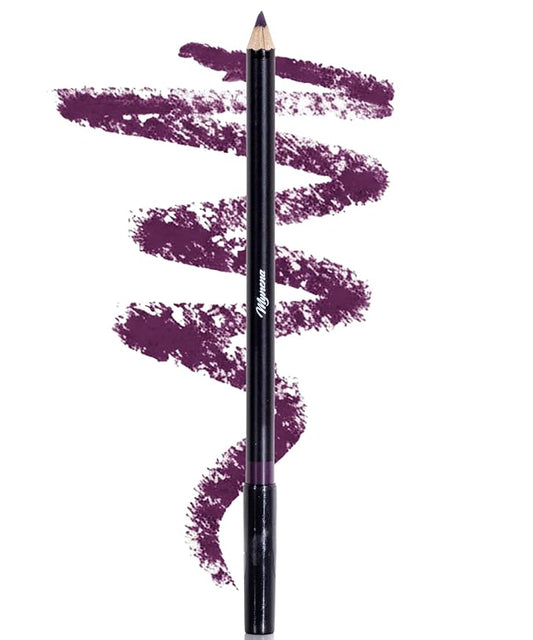 Mynena Dark Purple Creamy Matte Waterproof Lip Liner | Long Lasting Transfer-Proof | Sharpenable | Blendable Pencil for Defined Lips