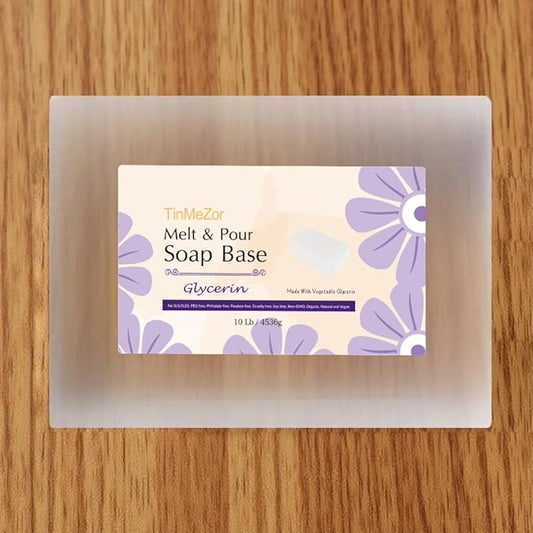 10 lb clear glycerin soap base, Natural Organic oil, Melt and Pour for Soap Making