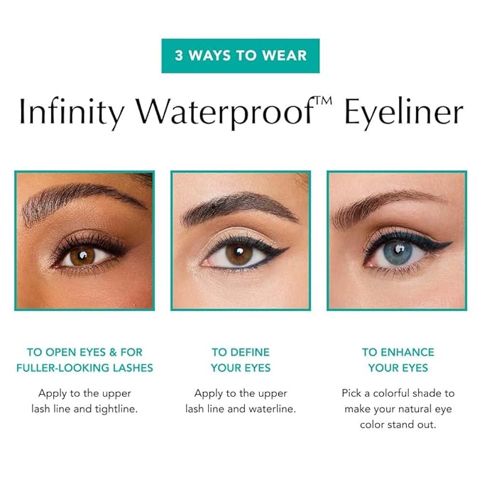 Thrive Causemetics Infinity Waterproof Eyeliner Pencil, Built In Sharpener & Smudge Tip, Long Lasting, Smudge Proof, Hyaluronic Acid & Shea Butter, Vegan & Cruelty Free, Lauren (Black Matte)