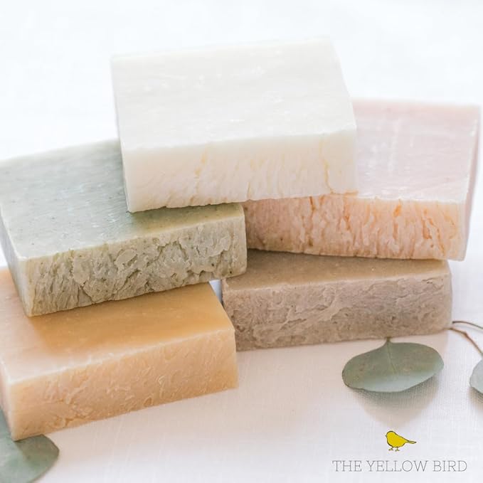 Yellow Bird Unscented Shea Butter Soap Bar – Natural Vegan Handmade Face & Body Soap for Men & Women with Sensitive Skin – Gentle, Moisturizing & Fragrance-Free with Organic Plant Oils