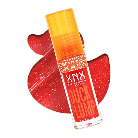 High Pigment Plumping Lip Gloss with Spicy Ginger, Vegan Lip Makeup, Hydrating Plumping Booster Moisturizing Volumizing Lip Gloss