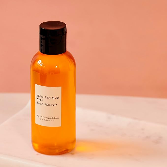 Maison Louis Marie - No.04 Bois de Balincourt Natural Body Oil | Luxury Clean Beauty + Non-Toxic Fragrance (4 fl oz | 118 ml)