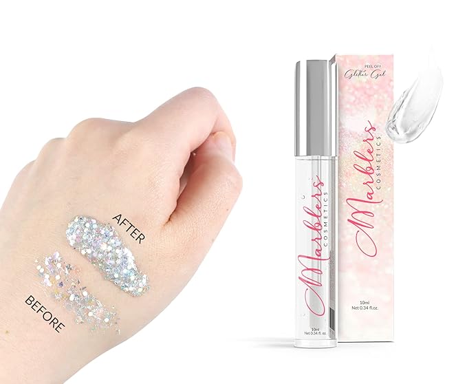 MARBLERS Holographic Face & Body Glitter [Holo Silver] 0.18oz (5g) | Fine | Non-Toxic | Vegan | Cruelty-Free | Festival, Rave & Party Makeup | Eye, Hair, Nail Polish, Eyeshadow | Nail Art | Gel Nail