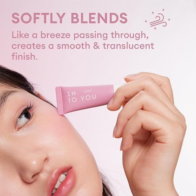 INTO YOU Liquid Blush for Cheeks, Water Sense Evolves into Soft Fog Powder Blush Matte and Natural finish, Light and Comfortable Creamy to Hold Makeup, Warm Apricot(A05)