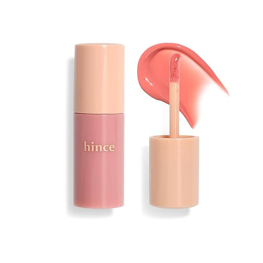 hince Dewy Liquid Cheek - Glowy Liquid Blush for Cheeks, Glass Skin, Face Blushes for a Radiant Water Glow with Hydrating Finish for All Skin Types, 0.2 Fl Oz (SUNLIT PEACH, LC002)