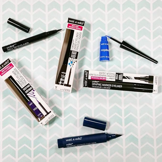wet n wild MegaLiner Liquid Eyeliner - Black (packaging) (Pack of 2)