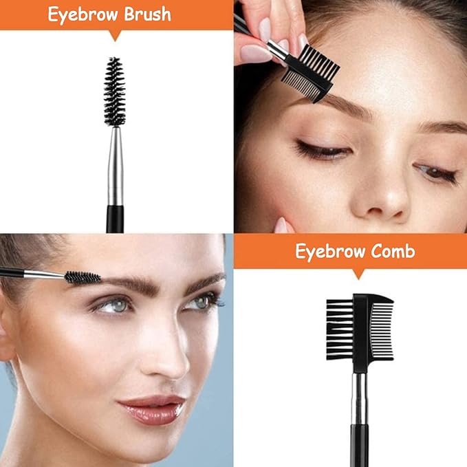 8PCS/SET Professional Eyebrow Shaping Grooming Kit - Beauty Tools Set with Leather Bag Eyebrow Grooming Kit for Women & Men, Eyebrow Trimming Kit With Razor Eyebrow Scissors and Brush with Comb