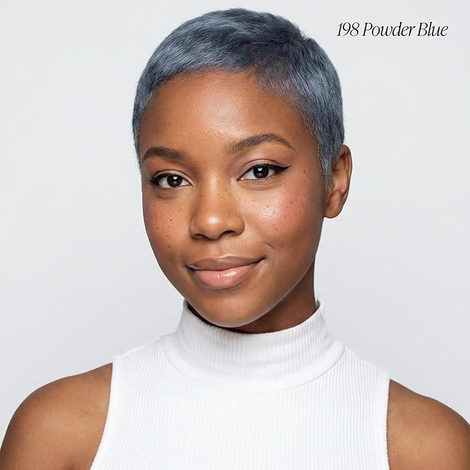 Adore Semi Permanent Hair Color (198 Powder Blue) | Vegan & Cruelty-Free Blue Hair Dye | No Ammonia, No Peroxide, No Alcohol | 4 Fl Oz