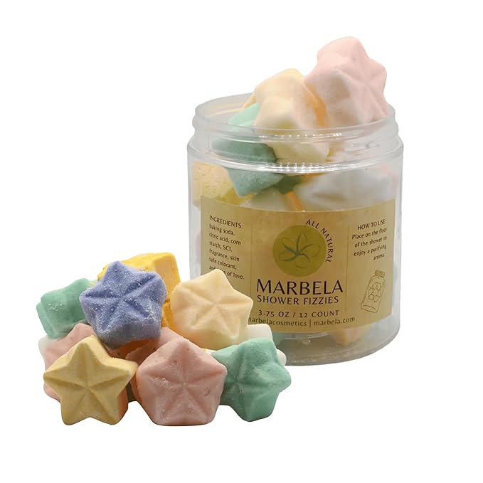Marbela Variety Pack Shower Fizzies Aromatherapy – 12 pcs Multi-Scent Shower Steamers for Men and Women, Handmade Vegan Bath Essentials, Aromatherapy Steamers, Home Spa Experience, Long-Lasting Aroma
