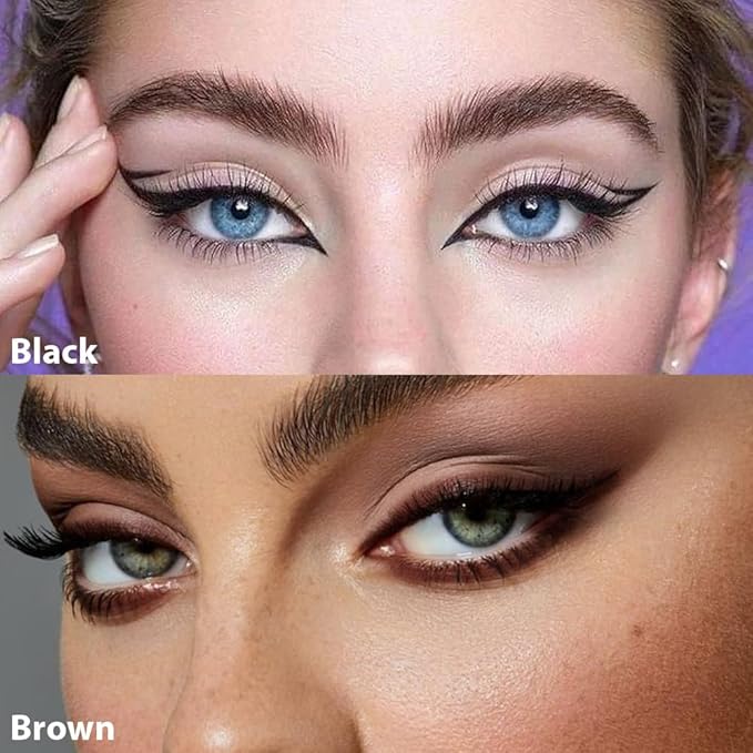 10PCS Automatic Waterproof Inner Eyeliner, Eyeshadow & Eyebrow Pencil – Multi-Use Cream Pen for Liner, Shadow & Brows,,Matte Quick Dry Eye Pencils, Smudge Proof, Delineador de ojos (6*Black+4*Brown)