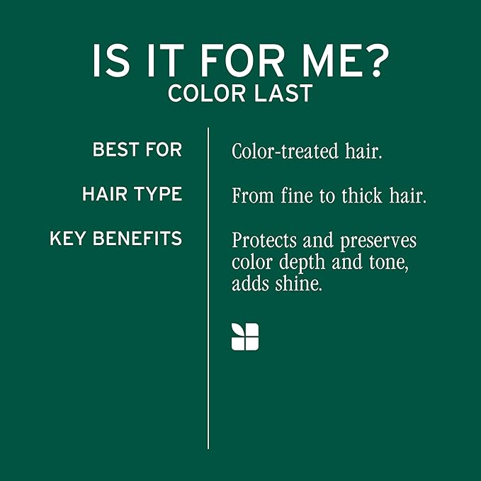 Biolage Color Last Conditioner | Color Safe Conditioner | Helps Maintain Depth & Shine | For Color-Treated Hair | Paraben & Silicone-Free | Vegan| Cruelty Free | 33.8 Fl. Oz