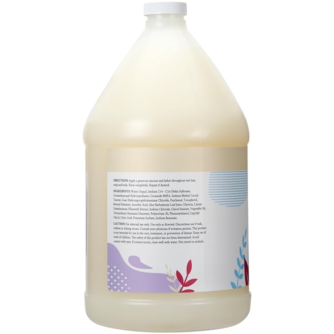 Ginger Lily Farms Botanicals 3-in-1 Shampoo, Conditioner & Body Wash, 100% Vegan & Cruelty-Free, Fragrance Free, 1 Gallon (Pack of 4)