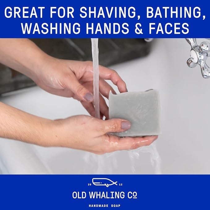 Old Whaling Co Seaberry and Rose Clay Handmade Bar Soap 4 Pack – Face, Hand and Body Wash - Moisturizing Olive Oil Bath Soap – Raspberry, Orange, Plum and Vanilla Scent, 5 oz Each