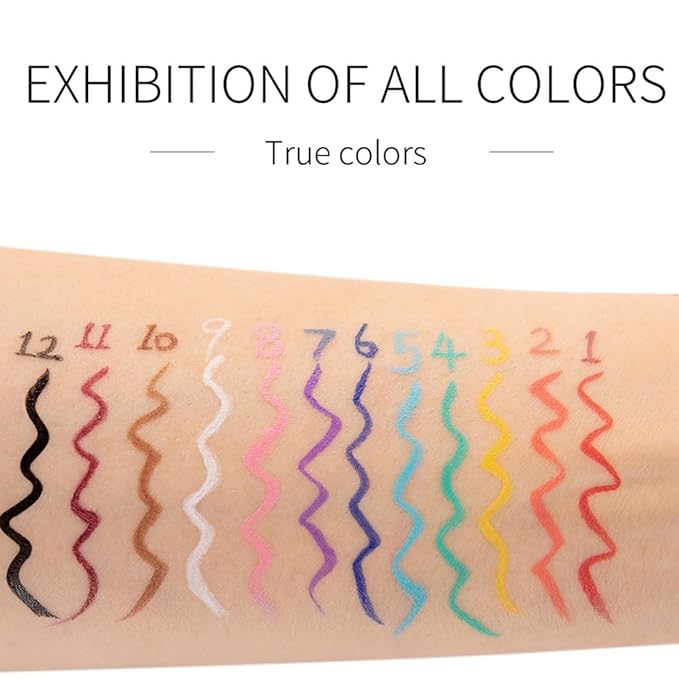 eyeliner pencil waterproof ink liner liquid pigmented smudge proof eye liner pen White