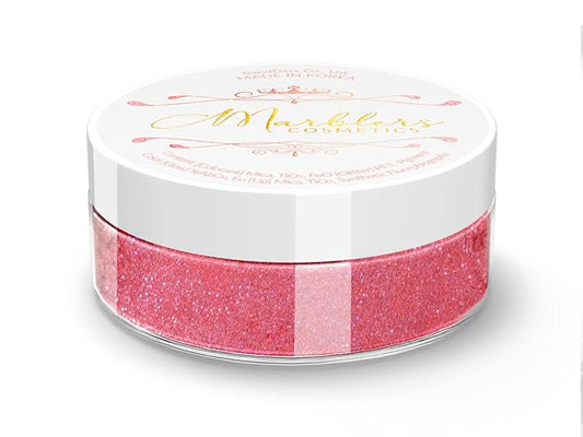 MARBLERS Glitter Mica Powder [Peachy Punk] 0.14oz (4g) | Glitter Mica | Highly Pigmented | Non-Toxic, Vegan, Cruelty-Free | Eyeshadow, Body Butter, Nail Polish, Nail Art | Party, Body, Face Makeup