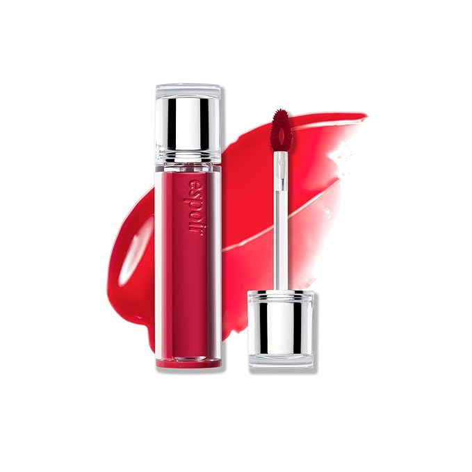 Espoir Couture Lip Tint Glaze #12 Cherry Sorbet | Volumizing Lip Stain with Juicy Texture, Long-Lasting & Vibrant Colors, Moisturizing & Hydrating, Glossy Formula, Vegan, Korean Makeup, 0.14 oz
