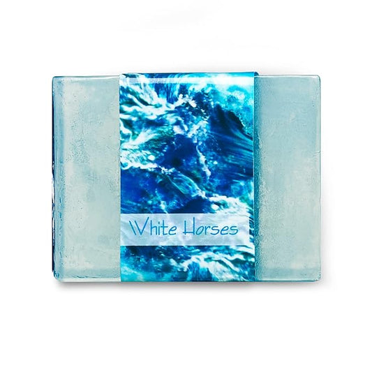 Glycerin Bar Soap White Horses Scent - Natural, Vegan-Friendly, Hypoallergenic - Moisturizing and Hydrating with 100% Vegetable Glycerin - Sulfate-Free, Paraben-Free, Chemical-Free - 4.5 oz