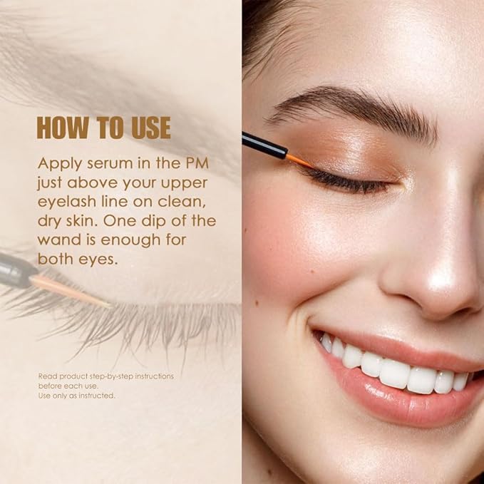 Eyelash Growth Serum– 0.17 Fl. Oz./5mlEyelash Growth Serum with Advanced Formula to Boost Longer Fuller and Thicker Looking Lashes - Vegan & Cruelty-Free for Sensitive Eyes