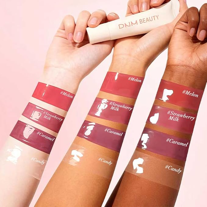 Tinted Lip Serum Melting Lip Balm, Hydrating Tinted Lip Balm For A Glossy Finish & Soft, Nourished Lips with Plumping Polypeptides, Supple Lips, Vegan & Cruelty-Free (01#Strawberry Milk)