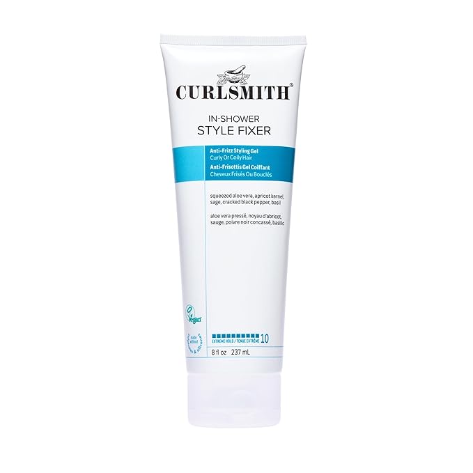 CURLSMITH - In-Shower Style Fixer - Vegan Extreme Hold Styling Gel for Dry, Wavy, Curly or Coily Hair (8oz)