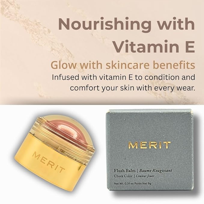 MERIT Flush Balm Cream Blush – Archival Cool Mauve | Hydrating Radiant Cheek & Lip Tint Stick with Vitamin E | Lightweight, Buildable, Vegan & Cruelty-Free Blush