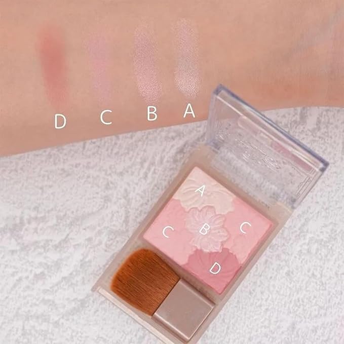 CANMAKE - Glow Fleur Cheeks Blend Type - Moisturizing Plant-Based Silky Smooth Long Lasting Powder - 0.19oz (5.4g) (B02 Rose Ballerina)