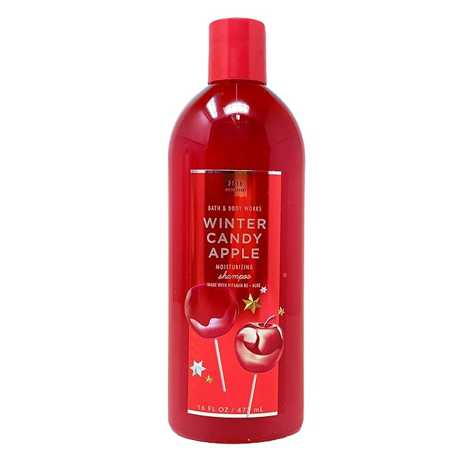 Bath & Body Works Winter Candy Apple 2 Pack Shampoo Bundle with a Natural Oats Bar Soap