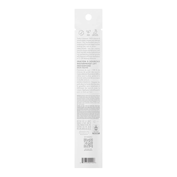 e.l.f. Brow Pencil, Neutral Brown | Waterproof | Long-Lasting | Pack of 2 | Vegan & Cruelty-Free