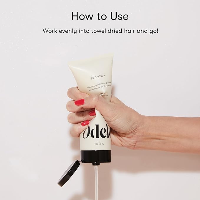 Odele Air Dry Styler, No-Heat Styling Gel to Smooth Frizz, Define and Condition Strands, for Straight, Wavy, and Curly Hair Types, 6 oz