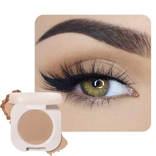 BestLand Ultra-Fine Pressed Pigment Single Eyeshadow – Lightweight, Highly Blendable Formula Smoky Taupe Eye Shadow, 12 Rich Matte/Shimmer Shades for Older Women Makeup (#06 Milk Tea)