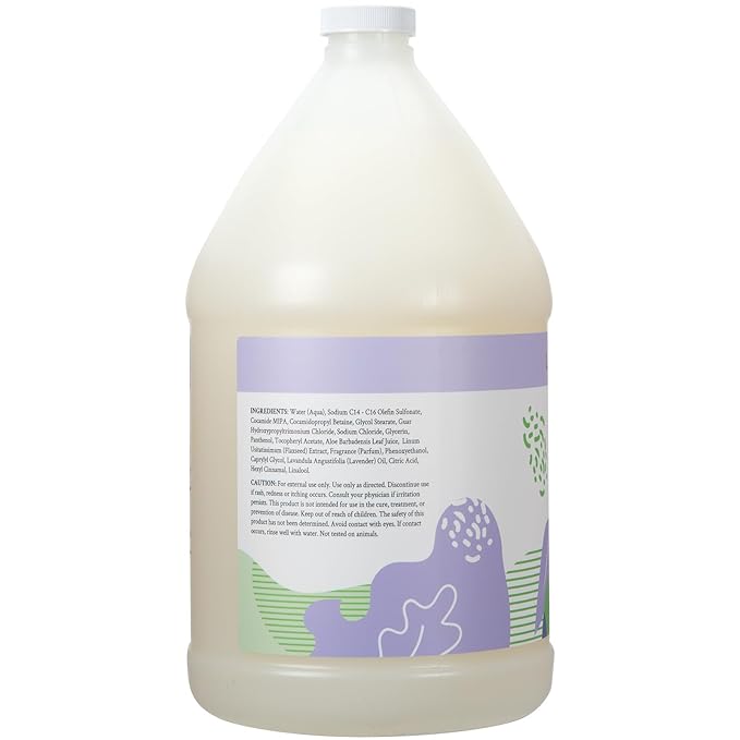Ginger Lily Farms Botanicals Moisturizing Shampoo for All Hair Types, 100% Vegan & Cruelty-Free, Lavender Chamomile Scent, 1 Gallon (Pack of 4)