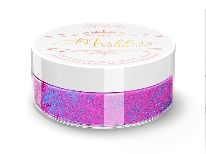 MARBLERS Chunky Natural Mica Powder [Candy Pearl] 0.11oz (3g) | Highly Pigmented | Non-Toxic, Vegan, Cruelty-Free | Eyeshadow, Body Butter, Nail Polish, Nail Art | Party, Body, Face Makeup