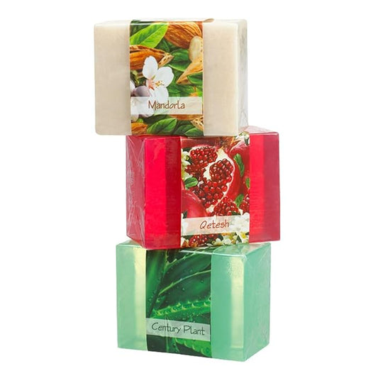 Glycerin Bar Soap Set of 3#8 - Natural, Vegan-Friendly, Hypoallergenic - Moisturizing and Hydrating with 100% Vegetable Glycerin - Sulfate-Free, Paraben-Free, Chemical-Free - 4.5 oz Each