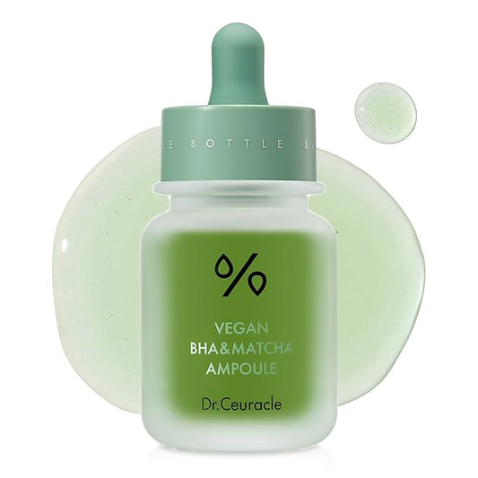 Dr.Ceuracle Vegan BHA & Matcha Ampoule - Gentle Exfoliating Facial Serum, Salicylic Acid for Pores and Sebum Treatment, Korean Skincare for Stocking Stuffers (30ml / 1.01 fl. oz.)