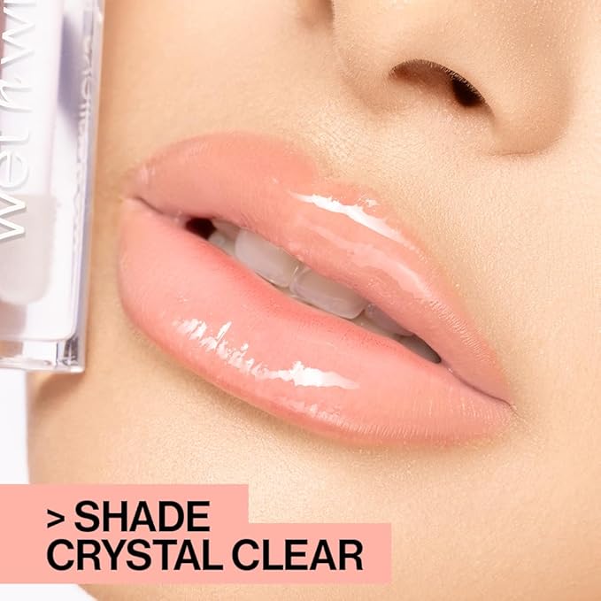 wet n wild MegaSlicks Lip Gloss, Ultra-Glossy, Vitamin-E Enriched, Ultra-Gloss High Shine Moisturizing, Cruelty-Free & Vegan - Strawberry Ice