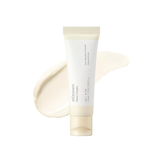 mixsoon Bean Cream-Deep Moisturizer Face Cream, Hydrating and Smoothing for Face, Fermented Soybean Extract, Lightweight Non-Sticky Finish 25ml / 0.85 fl.oz. Korean Glass Skin Care