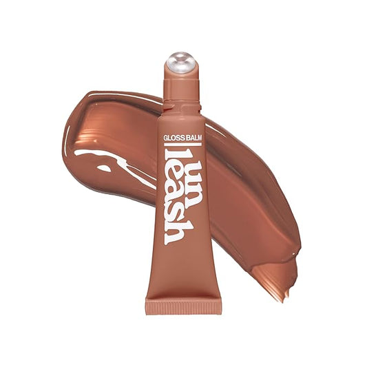 UNLEASHIA Sunset Dazzle Gloss Balm | Hydrating Tinted Gloss Balm, Lasting Relief, Vegan, Moisturizing Plumpy Formula with Peptides and Vitamins (No.9 Vienna)