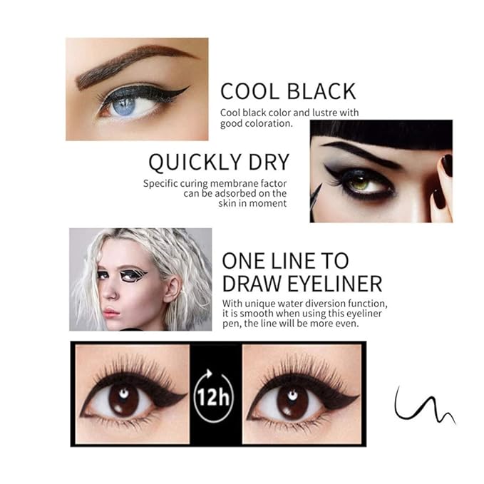 DNM Cat Eye Makeup Waterproof Neon Colorful Liquid Eyeliner Pen Make Up Comestics Long-lasting Black Eye Liner Pencil Makeup Tools (orange)