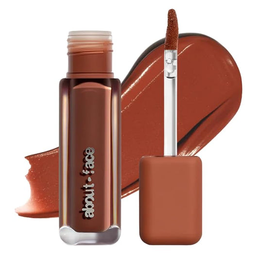 about-face Blur Matte Lip Plump – Soft-Matte Liquid Lipstick with Plumping Effect – Hydrating, Vegan, Cruelty-Free, Clean Beauty – 0.2 oz (Side-Eye - Nude Pink)