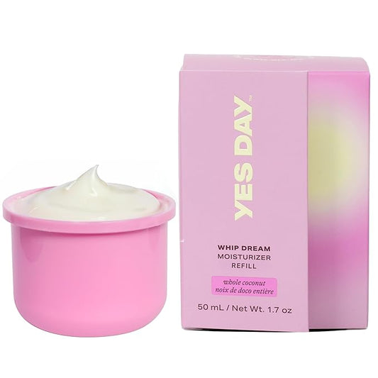 Yes Day Whip Dream (Refill) Face Moisturizer for Teens – Whipped Airy Gel Cream for Glowing Skin – Clean Hydrating Skincare for Teens & Ages 10 Up, with Coconut and Vegan Ceramides (50ml / 1.7 fl oz)