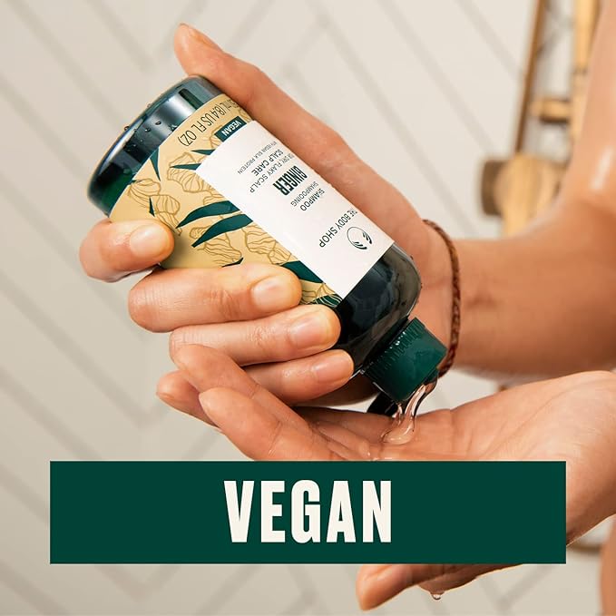 The Body Shop Ginger Scalp Care Conditioner, Fine, Weak Hair, With Silk Protein, Reduces Friction When Brushing, Vegan | 400 mL / 13.5 Oz