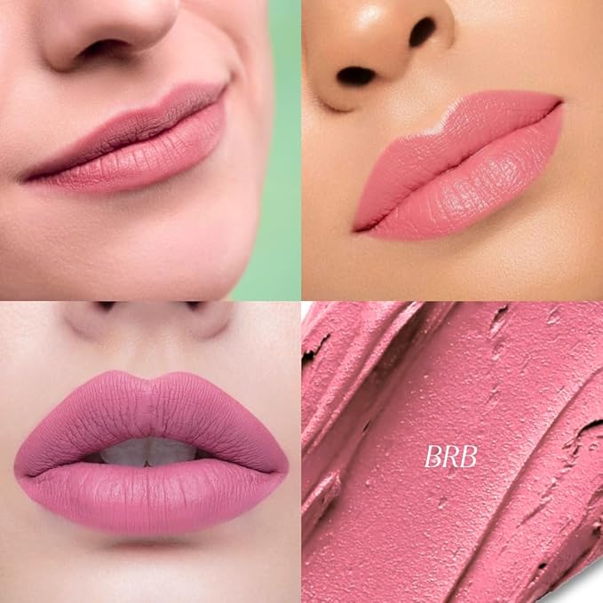 Mini 4Ever Haute Lipstick – Pink Lipstick Long Lasting, Bold Satin Finish, Vegan, Cruelty-Free - Clean & Natural, Travel-Friendly Lip Color (BRB)