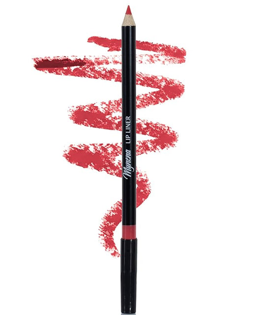 Mynena Warm Orange Red Creamy Matte Waterproof Lip Liner | Long Lasting Transfer-Proof | Sharpenable | Blendable Pencil for Defined Lips